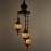 Authentic 3-Piece Ceiling Pendant Chandelier Mosaic Lamp Dome Set Helix